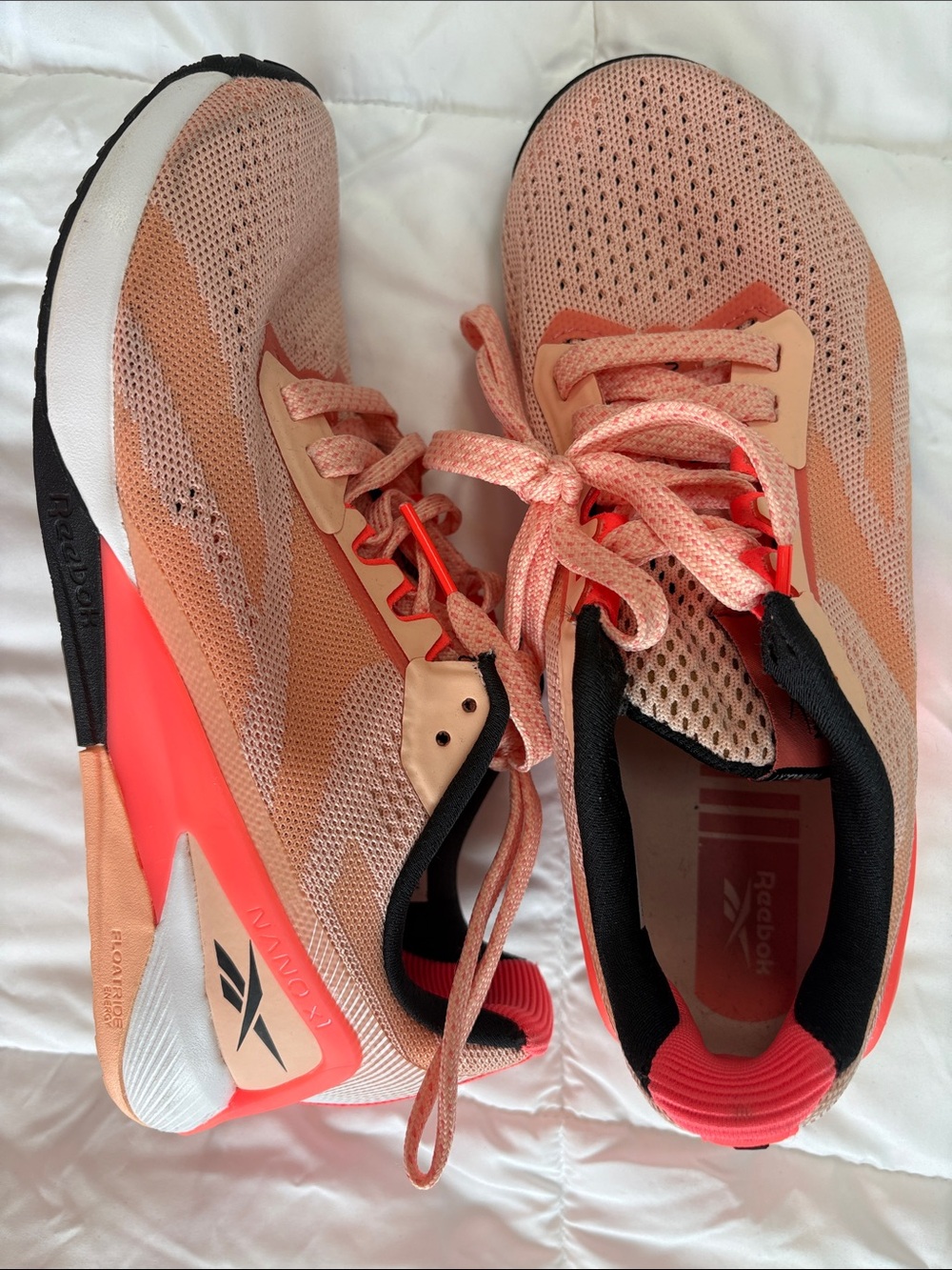 Women's Reebok NANO_x1 FloatRide Energy Peach/Coral Mesh Running Shoes